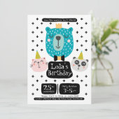 Invitation à la fête d'anniversaire de l'ours (Debout devant)