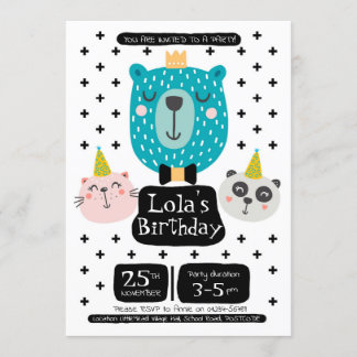 Invitation à la fête d'anniversaire de l'ours