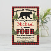 Invitation à la fête d'anniversaire de l'ours de b (Debout devant)