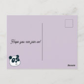 Invitation à la fête d'anniversaire de l'ours de P (Dos)