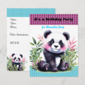 Invitation à la fête d'anniversaire de l'ours du P (Devant / Derrière)