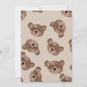 Invitation à la fête d'anniversaire de l'ours en p (Dos)