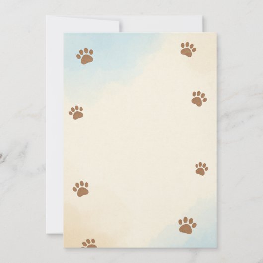 Invitation à la fête d'anniversaire de l'ours mign (Dos)