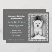 Invitation à la fête d'anniversaire de l'Ours pola (Devant / Derrière)
