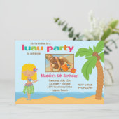 Invitation à la fête d'anniversaire de Luau (Debout devant)