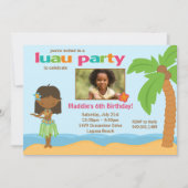 Invitation à la fête d'anniversaire de Luau (Devant)