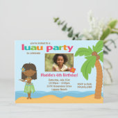 Invitation à la fête d'anniversaire de Luau (Debout devant)