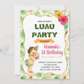 Invitation à la fête d'anniversaire de Luau (Devant)