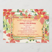 Invitation à la fête d'anniversaire de Luau (Devant / Derrière)