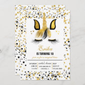 Invitation à la fête d'anniversaire de l'Unicorne  (Devant / Derrière)