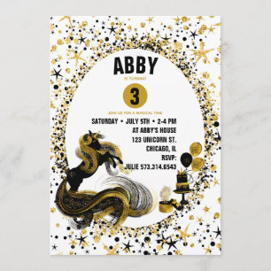 Invitation à la fête d'anniversaire de l'Unicorne 