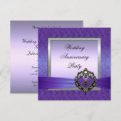 Invitation à la fête d'anniversaire de mariage (Devant / Derrière)