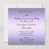 Invitation à la fête d'anniversaire de mariage (Dos)
