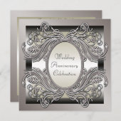 Invitation à la fête d'anniversaire de mariage (Devant / Derrière)