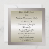 Invitation à la fête d'anniversaire de mariage (Dos)