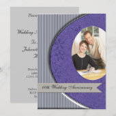 Invitation à la fête d'anniversaire de mariage (Devant / Derrière)