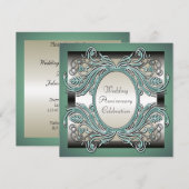 Invitation à la fête d'anniversaire de mariage (Devant / Derrière)