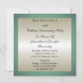 Invitation à la fête d'anniversaire de mariage (Dos)