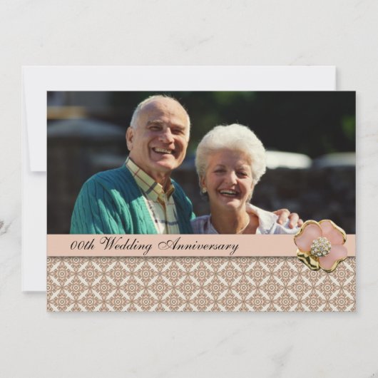 Invitation à la fête d'anniversaire de mariage (Devant)