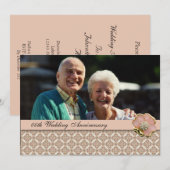 Invitation à la fête d'anniversaire de mariage (Devant / Derrière)