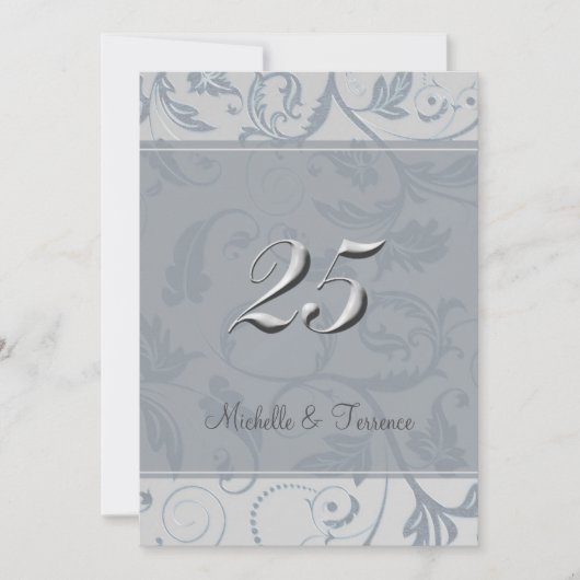 Invitation à la fête d'anniversaire de mariage arg (Devant)