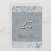 Invitation à la fête d'anniversaire de mariage arg (Devant / Derrière)