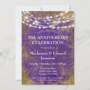 Invitation à la fête d'anniversaire de mariage aux