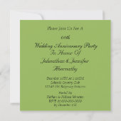 Invitation à la fête d'anniversaire de mariage de  (Dos)
