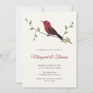 Invitation à la fête d'anniversaire de mariage de