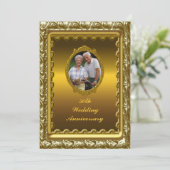 Invitation à la fête d'anniversaire de mariage de (Debout devant)