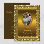 Invitation à la fête d'anniversaire de mariage de (Devant / Derrière)