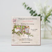 Invitation à la fête d'anniversaire de mariage de  (Debout devant)