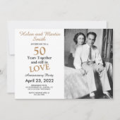 Invitation à la fête d'anniversaire de mariage de  (Devant)