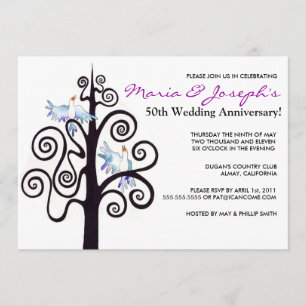 Invitation à la fête d'anniversaire de mariage de 