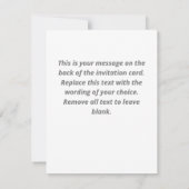 Invitation à la fête d'anniversaire de mariage de  (Dos)