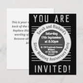 Invitation à la fête d'anniversaire de mariage de  (Devant / Derrière)