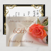 Invitation à la fête d'anniversaire de mariage de  (Devant / Derrière)