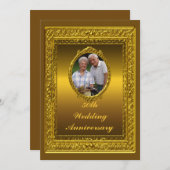 Invitation à la fête d'anniversaire de mariage de  (Devant / Derrière)