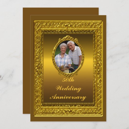 Invitation à la fête d'anniversaire de mariage de (Devant / Derrière)