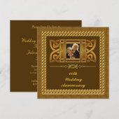 Invitation à la fête d'anniversaire de mariage de  (Devant / Derrière)