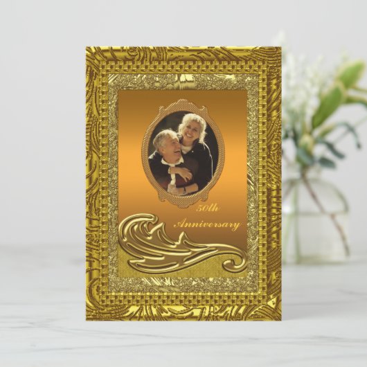 Invitation à la fête d'anniversaire de mariage de (Debout devant)