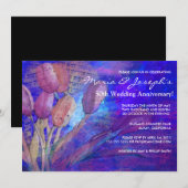 Invitation à la fête d'anniversaire de mariage jui (Devant / Derrière)