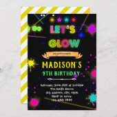 Invitation à la fête d'anniversaire de marque lase (Devant / Derrière)