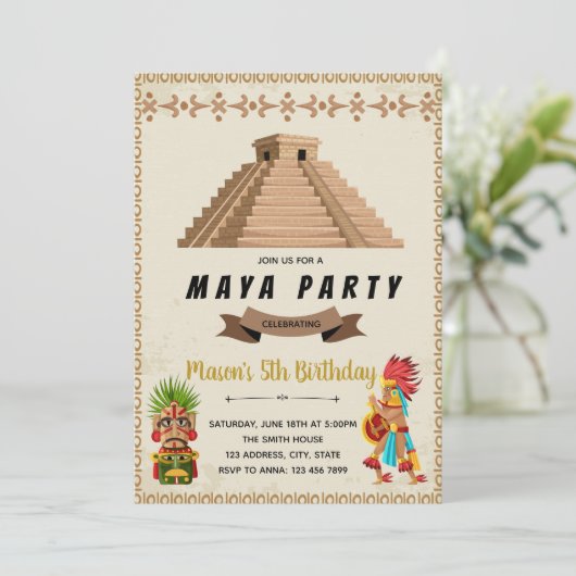 Invitation à la fête d'anniversaire de Maya (Debout devant)