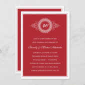 Invitation à la fête d'anniversaire de médaillon (Devant / Derrière)