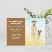 Invitation à la fête d'anniversaire de Meerkats (Debout devant)