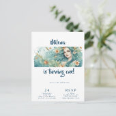 Invitation à la fête d'anniversaire de Mermaid (Debout devant)