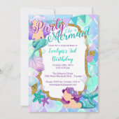 Invitation à la fête d'anniversaire de Mermaid - G (Devant)