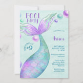 Invitation à la fête d'anniversaire de Mermaid Poo (Devant)