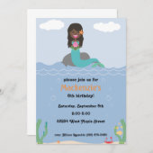 Invitation à la fête d'anniversaire de Mermaid - S (Devant / Derrière)